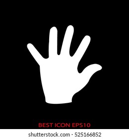 hands, palms, vector icon, eps10