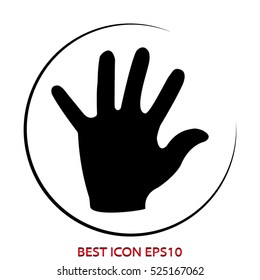 hands, palms, vector icon, eps10