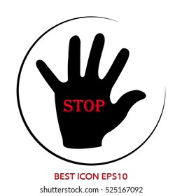 hands, palms, vector icon, eps10