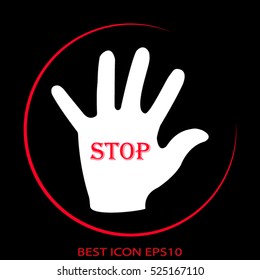 hands, palms, vector icon, eps10