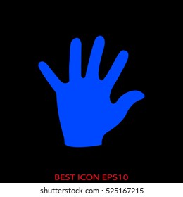 hands, palms, vector icon, eps10