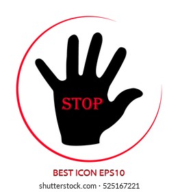 hands, palms, vector icon, eps10