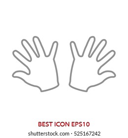 hands, palms, vector icon, eps10