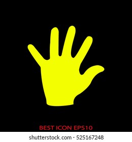 hands, palms, vector icon, eps10