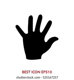 hands, palms, vector icon, eps10