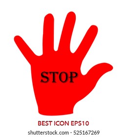 hands, palms, vector icon, eps10