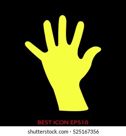 hands, palms, vector icon, eps10