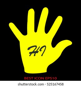 hands, palms, vector icon, eps10