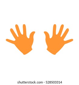 hands, palms, vector icon, eps10