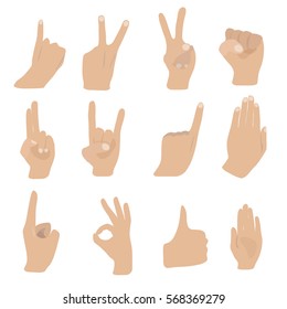 Hands Palms Vector Illustration Set Stock Vector (Royalty Free ...