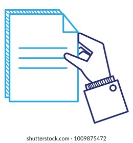 hands with paper document