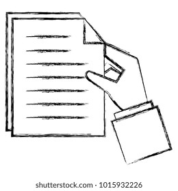 hands with paper document