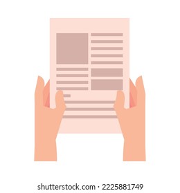 hands with paperwork icon isolated