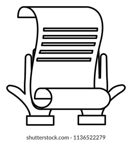hands with parchment icon