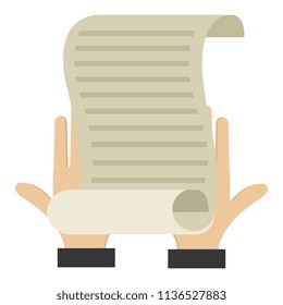 hands with parchment icon