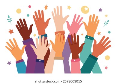 Hands of People with Different Skin Colors – Diversity in Unity