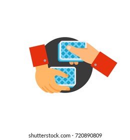 Hands performing card tricks icon