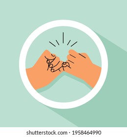  Hands Pinky promise icon vector