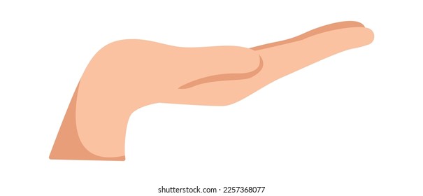 Hands planting plants flat icon. Vector illustration