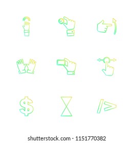 hands  pointer  arrows  directions  signs  ui  user  interface  technology  code  programming  icon vector design  flat  collection style creative  icons