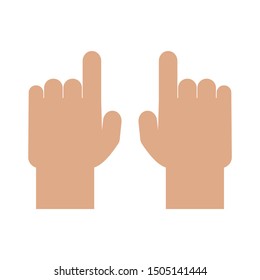 hands pointing finger isolated on white background. vector illusrtration 