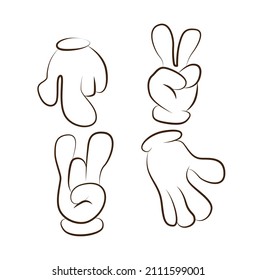 pose manual para ilustración de dibujos animados