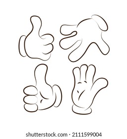 pose manual para ilustración de dibujos animados