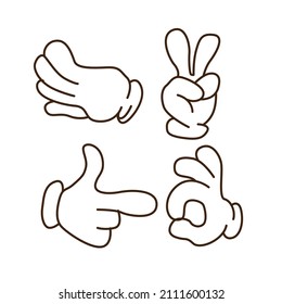 hands pose for cartoon illustration
