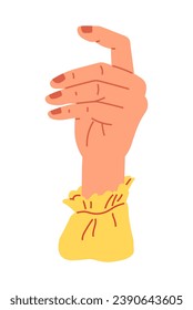 Hands pose vector illustration. The gesturing hands emphasized importance communication The nimble fingers effortlessly played strings guitar The show hands demonstrated audiences enthusiasm