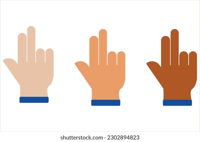 Hands poses. holding and pointing gestures, fingers crossed, fist, peace and thumb up. Cartoon wrist vector set. Communication or talking with emoji for messengers Cartoon Cartoon human hand