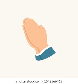 hands praying with hope and belief concept.