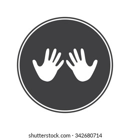 Hands print icon