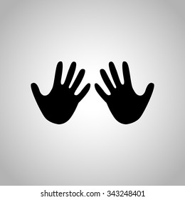 Hands print icon