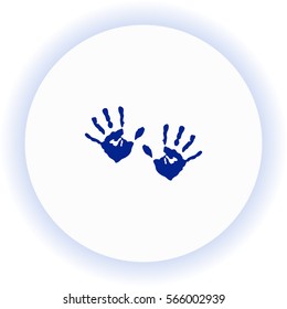 Hands print  icon. Vector design. 