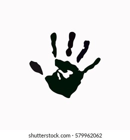 Hands print  icon. Vector design.