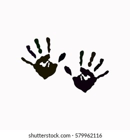 Hands print  icon. Vector design.