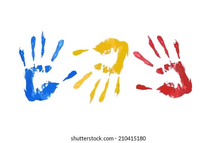 Hands Print Illustration