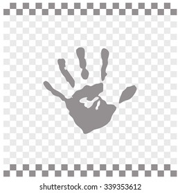 Hands print vector icon.