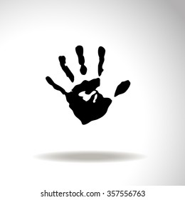 Hands print vector icon.
