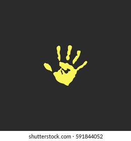 Hands print vector  icon.