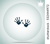 Hands print  vector illustration.