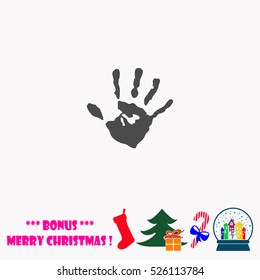 Hands print  vector illustration.