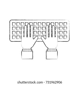 hands programmer typing work keyboard technology