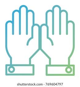 hands protected isolated icon