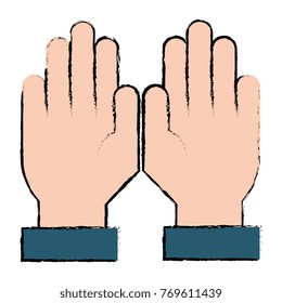 hands protected isolated icon