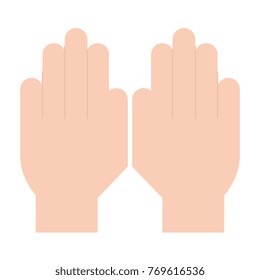 hands protected isolated icon