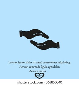 hands protecting icon