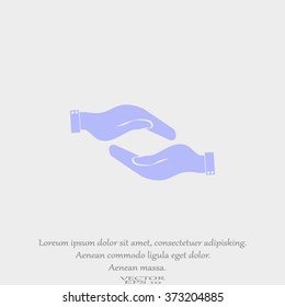 hands protecting icon