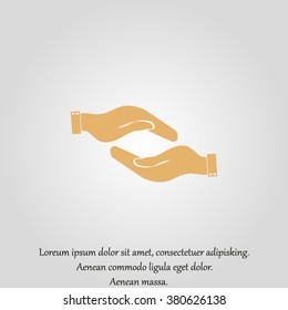 hands protecting icon