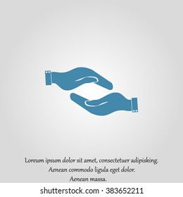 hands protecting icon